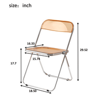 Transparent Stackable Folding Chair With Acrylic Seat And Chrome Frame For Versatile Indoor And Outdoor Use