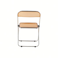 Transparent Stackable Folding Chair With Acrylic Seat And Chrome Frame For Versatile Indoor And Outdoor Use