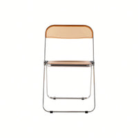 Transparent Stackable Folding Chair With Acrylic Seat And Chrome Frame For Versatile Indoor And Outdoor Use