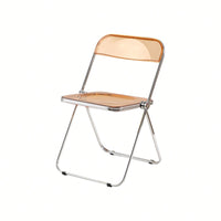 Transparent Stackable Folding Chair With Acrylic Seat And Chrome Frame For Versatile Indoor And Outdoor Use