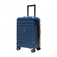 Lightweight 20 Inch Carry On Suitcase With TSA Lock USB Port Spinner Wheels And Wheel Lock Artificial Leather Top Handle Black