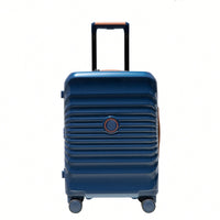Lightweight 20 Inch Carry On Suitcase With TSA Lock USB Port Spinner Wheels And Wheel Lock Artificial Leather Top Handle Black