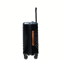 Lightweight 20 Inch Carry On Suitcase With TSA Lock USB Port Spinner Wheels And Wheel Lock Artificial Leather Top Handle Black