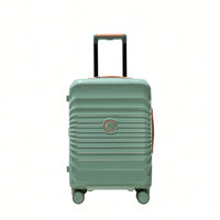 Lightweight 20 Inch Carry On Suitcase With TSA Lock USB Port Spinner Wheels And Wheel Lock Artificial Leather Top Handle Black