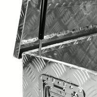 39 Inch Lightweight Aluminum Truck Tool Box with Gas Strut Lock Weather-Resistant Design for Trailers and Pickups