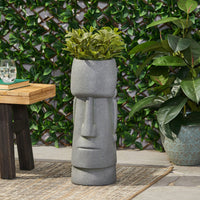 Charming Cast Stone Flower Planter For Outdoor Spaces - Durable And Lightweight Garden Accessory 9.25" W X 9.25" D X 24.25" H