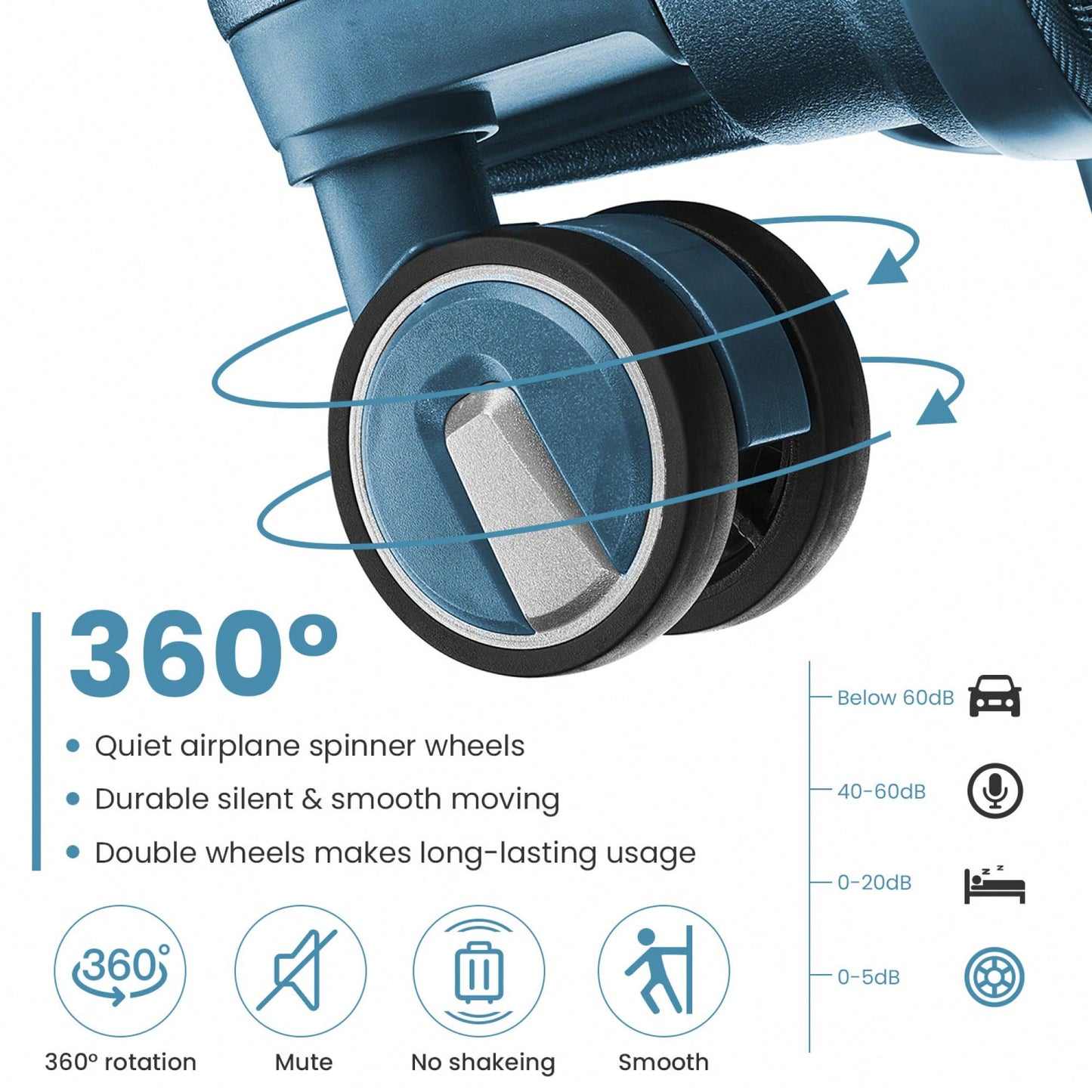 Lightweight 4 Piece Expandable Hard Shell Luggage Set With TSA Lock And Silent Spinner Wheels For Travel
