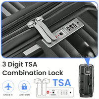 Lightweight 4 Piece Expandable Hard Shell Luggage Set With TSA Lock And Silent Spinner Wheels For Travel