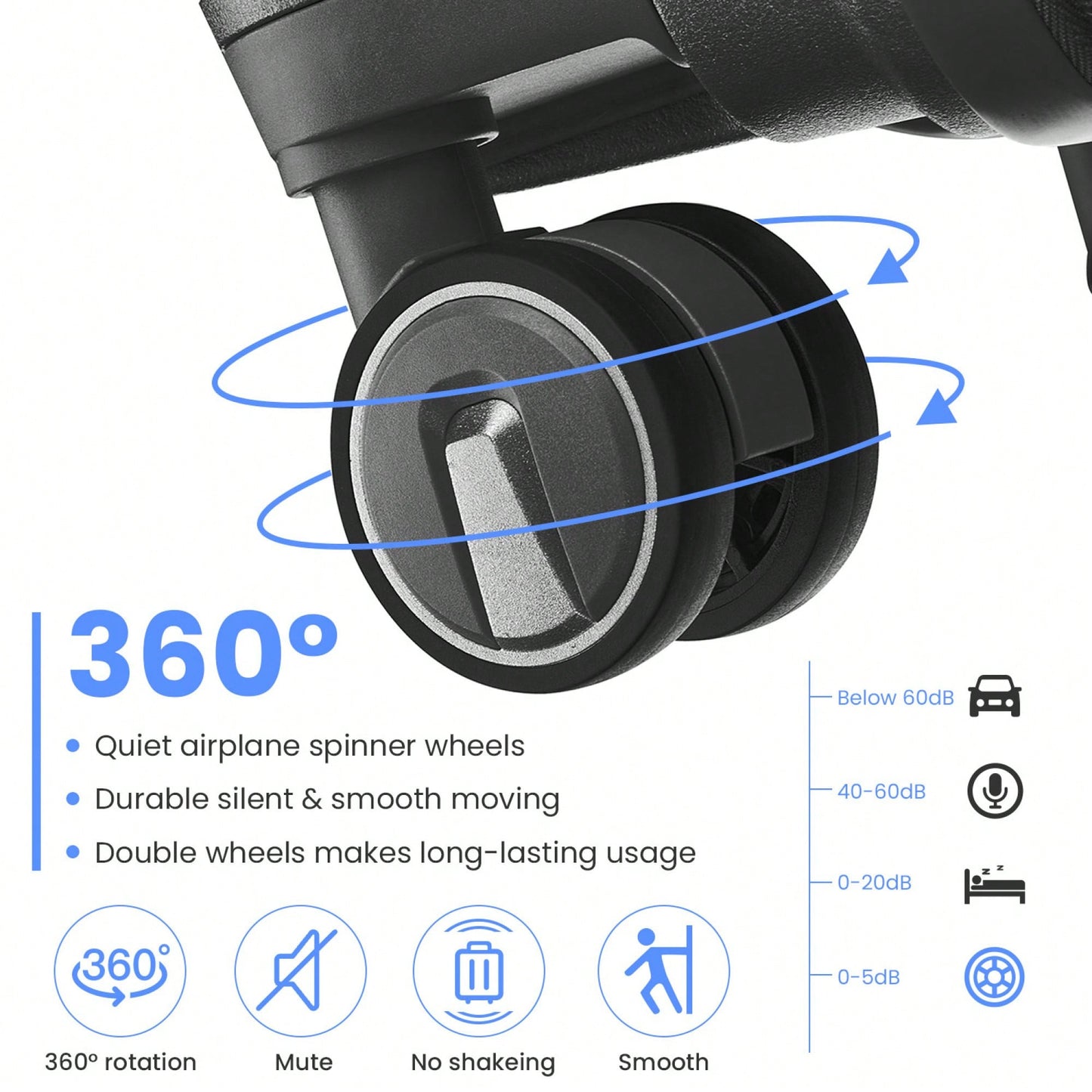 Lightweight 4 Piece Expandable Hard Shell Luggage Set With TSA Lock And Silent Spinner Wheels For Travel