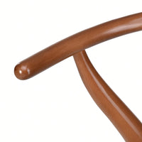 Mid-Century Solid Wood Weave Dining Armchair Set of 2 Ergonomic Wishbone Chairs Fully Assembled for Dining Room