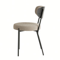 Modern Bentwood Kitchen Dining Chairs Set Of 2 With Ash Veneer Backrest And Black Powder Coated Legs Ergonomic Design For Comfort And Style