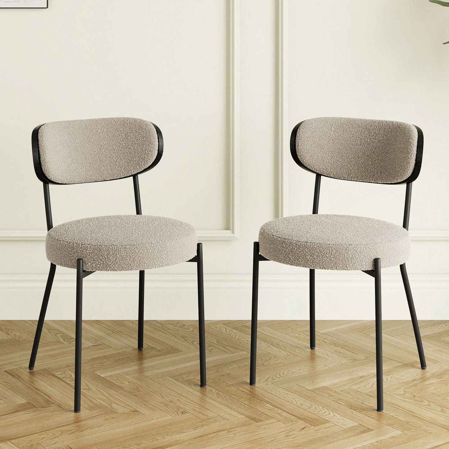 Modern Bentwood Kitchen Dining Chairs Set Of 2 With Ash Veneer Backrest And Black Powder Coated Legs Ergonomic Design For Comfort And Style