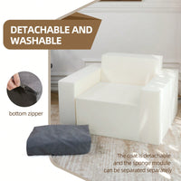 High-Density Foam Sofa Couch with Washable Cover and Waterproof Fabric for Living Room Gaming Room