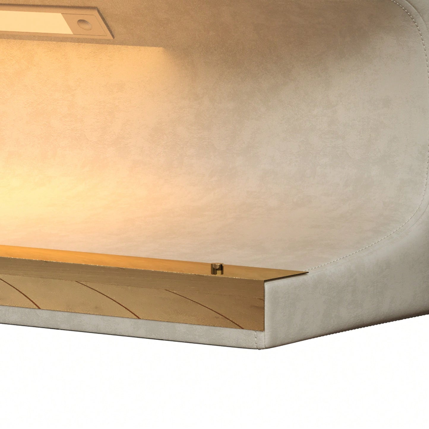 Minimalist Leather Upholstered Entryway Bench With Motion-Sensing LED Light For Living Room Bedroom End Of Bed