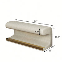 Minimalist Leather Upholstered Entryway Bench With Motion-Sensing LED Light For Living Room Bedroom End Of Bed
