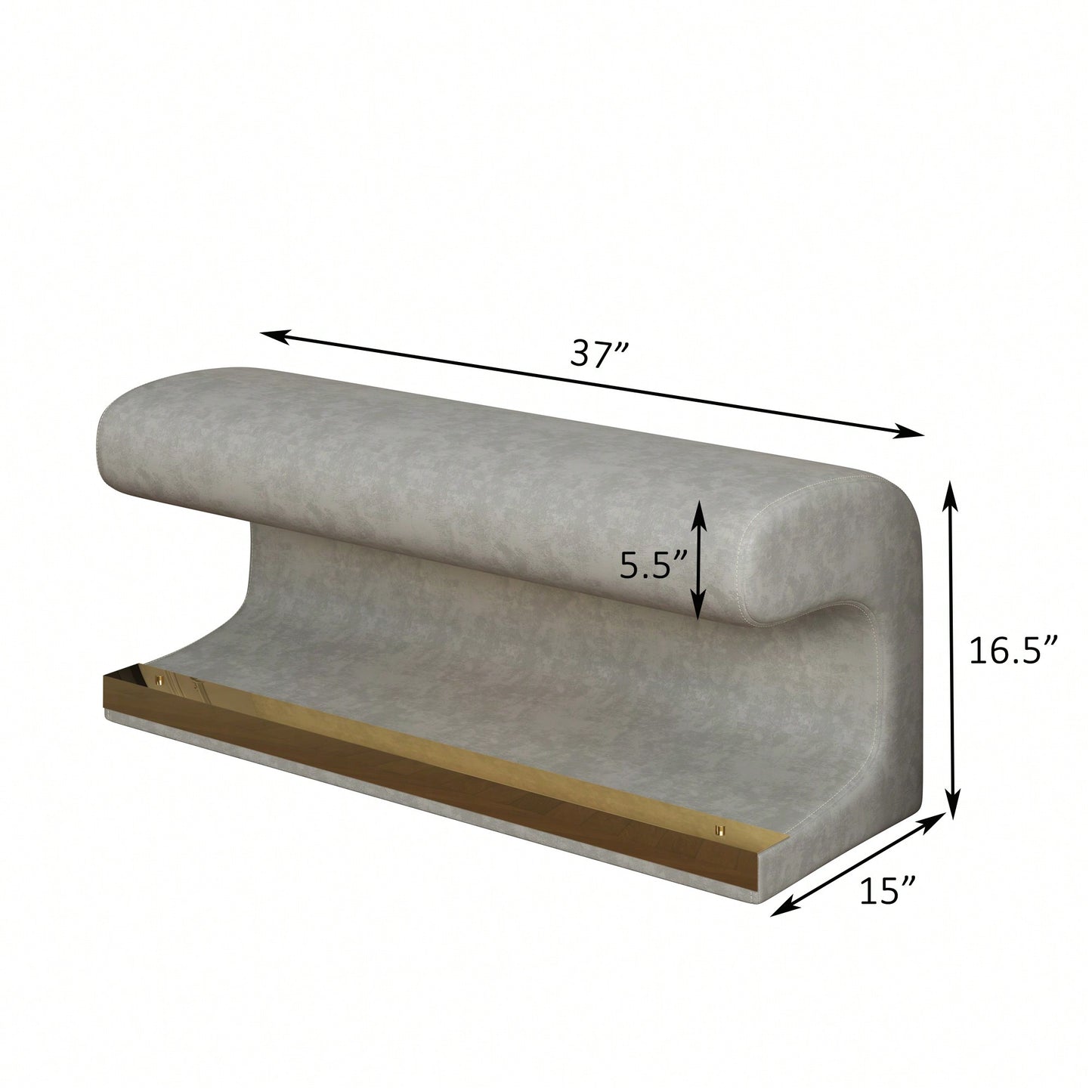 Minimalist Leather Upholstered Entryway Bench With Motion-Sensing LED Light For Living Room Bedroom End Of Bed