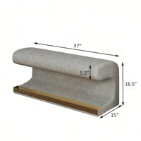 Minimalist Leather Upholstered Entryway Bench With Motion-Sensing LED Light For Living Room Bedroom End Of Bed