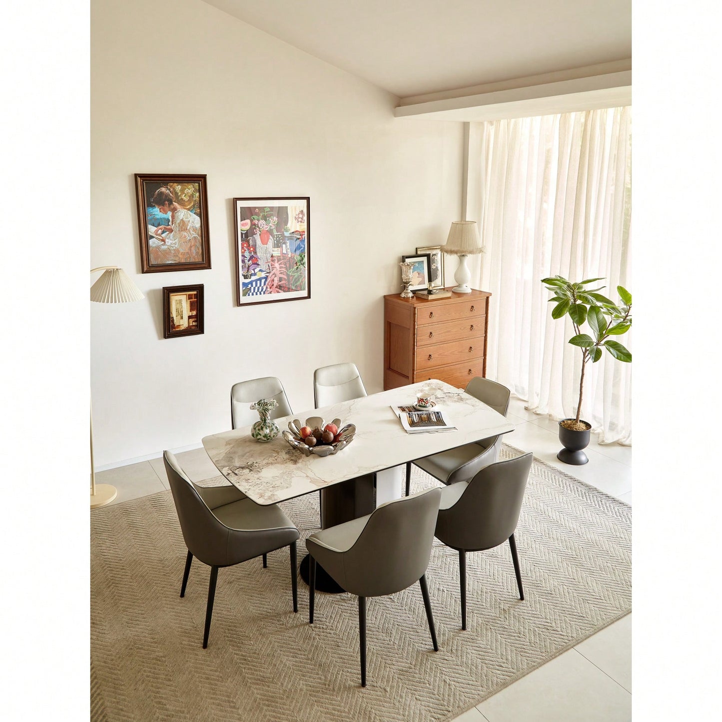 Modern PU Leather Dining Chairs With Metal Legs Set Of 2 Comfortable Wide Seat Accent Side Chairs For Kitchen Living Room