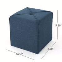 Versatile Square Cassella Cube Ottoman For Extra Seating And Footrest In Living Room Or Playroom