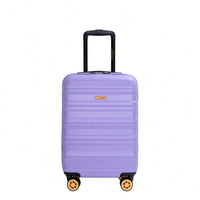 TSA Approved 18.5" Hard Shell Carry On Suitcase With 360° Spinner Wheels And Adjustable Pull Rod - Ideal For Business Travel