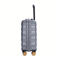 TSA Approved 18.5" Hard Shell Carry On Suitcase With 360° Spinner Wheels And Adjustable Pull Rod - Ideal For Business Travel