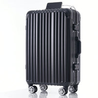 24in Aluminum Frame Carry-On Luggage With USB Port Spinner Wheels TSA Lock Travel Trolley Case For Business Trips And Beach Holidays