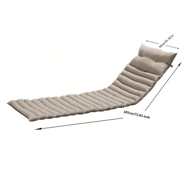 Outdoor Chaise Lounge Cushion Set 2PCS Khaki Replacement Cushions For Patio Furniture