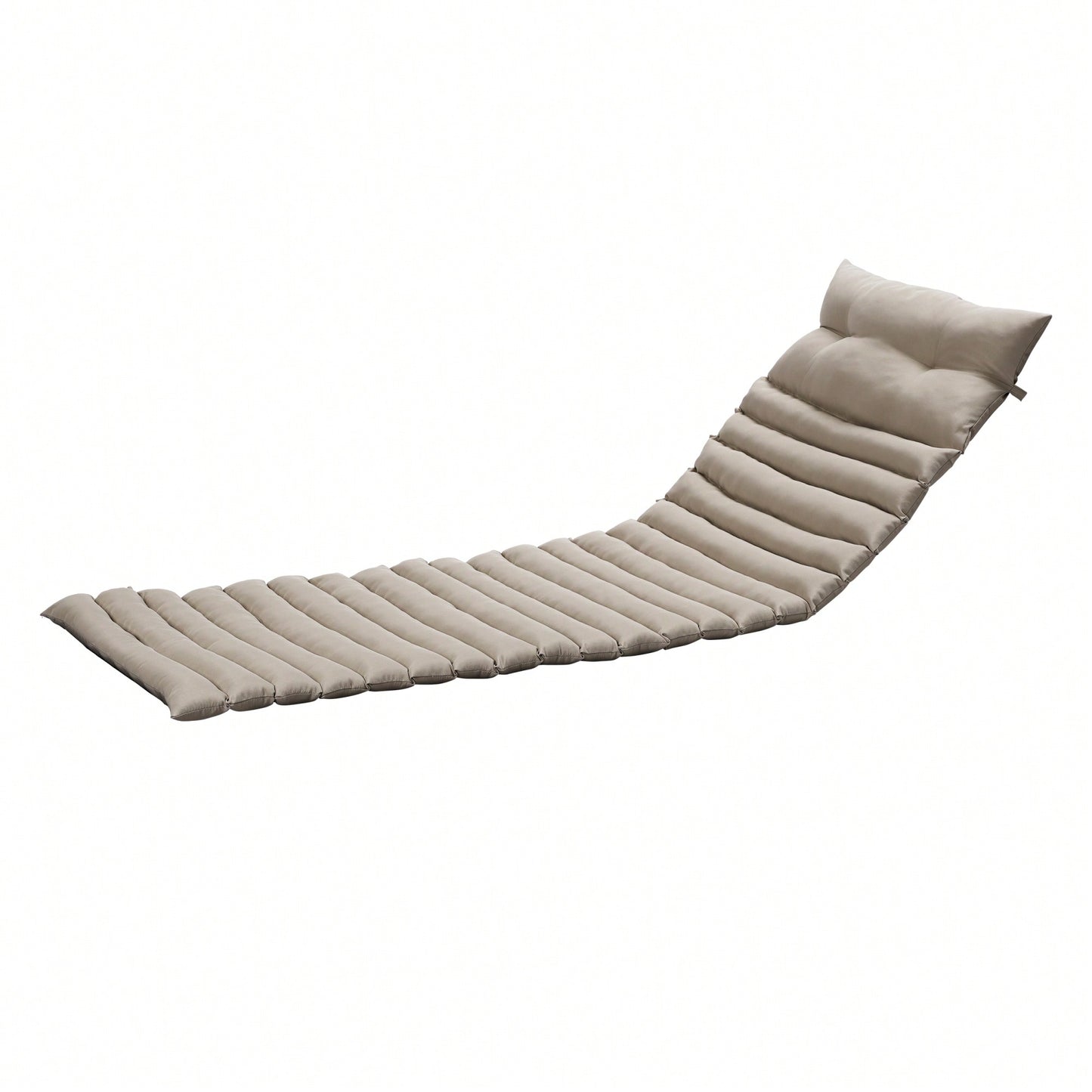 Outdoor Chaise Lounge Cushion Set 2PCS Khaki Replacement Cushions For Patio Furniture