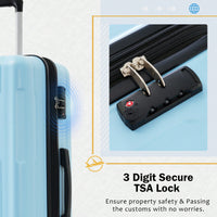 Lightweight Expandable 2 Piece Luggage Set With Spinner Wheels TSA Lock 20inch And 24inch Suitcases Travel Duffel And Toiletry Bag
