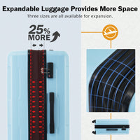 Lightweight Expandable 2 Piece Luggage Set With Spinner Wheels TSA Lock 20inch And 24inch Suitcases Travel Duffel And Toiletry Bag