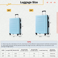 Lightweight Expandable 2 Piece Luggage Set With Spinner Wheels TSA Lock 20inch And 24inch Suitcases Travel Duffel And Toiletry Bag