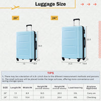 Lightweight Expandable 2 Piece Luggage Set With Spinner Wheels TSA Lock 20inch And 24inch Suitcases Travel Duffel And Toiletry Bag