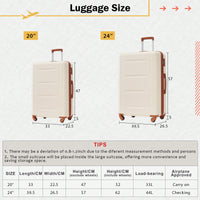 Lightweight Expandable 2 Piece Luggage Set With Spinner Wheels TSA Lock 20inch And 24inch Suitcases Travel Duffel And Toiletry Bag