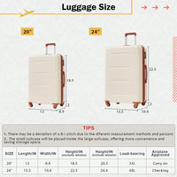 Lightweight Expandable 2 Piece Luggage Set With Spinner Wheels TSA Lock 20inch And 24inch Suitcases Travel Duffel And Toiletry Bag