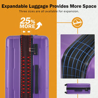 Lightweight Expandable 2 Piece Luggage Set With Spinner Wheels TSA Lock 20inch And 24inch Suitcases Travel Duffel And Toiletry Bag