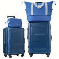 Lightweight Expandable 2 Piece Luggage Set With Spinner Wheels TSA Lock 20inch And 24inch Suitcases Travel Duffel And Toiletry Bag