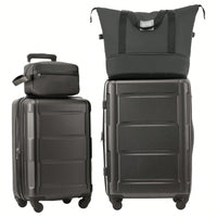 Lightweight Expandable 2 Piece Luggage Set With Spinner Wheels TSA Lock 20inch And 24inch Suitcases Travel Duffel And Toiletry Bag