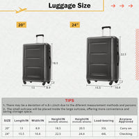 Lightweight Expandable 2 Piece Luggage Set With Spinner Wheels TSA Lock 20inch And 24inch Suitcases Travel Duffel And Toiletry Bag