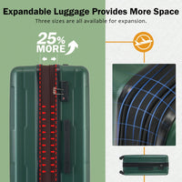 Lightweight Expandable 2 Piece Luggage Set With Spinner Wheels TSA Lock 20inch And 24inch Suitcases Travel Duffel And Toiletry Bag