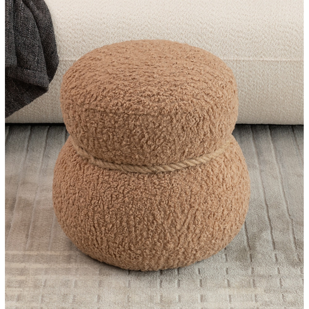 Cute  Snowman Stool With Plush Cushion For Kids And Adults, Versatile Footstool And Organizer, Space-Saving Design