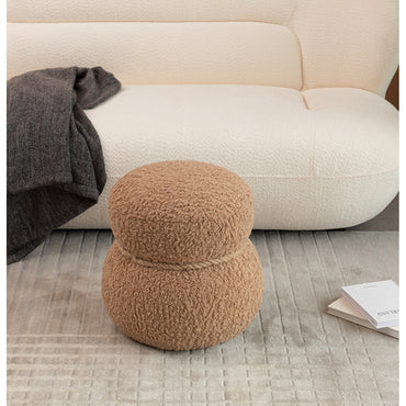 Cute  Snowman Stool With Plush Cushion For Kids And Adults, Versatile Footstool And Organizer, Space-Saving Design