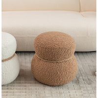 Cute  Snowman Stool With Plush Cushion For Kids And Adults, Versatile Footstool And Organizer, Space-Saving Design