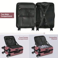 Lightweight 20 Inch Carry-On Luggage With Front Pocket USB Port And TSA Combination Lock, Ideal For Short Business Trips