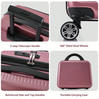 Lightweight 20 Inch Carry-On Luggage With Front Pocket USB Port And TSA Combination Lock, Ideal For Short Business Trips