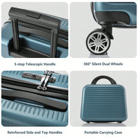 Lightweight 20 Inch Carry-On Luggage With Front Pocket USB Port And TSA Combination Lock, Ideal For Short Business Trips