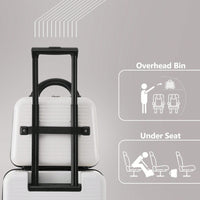 Lightweight 20 Inch Carry-On Luggage With Front Pocket USB Port And TSA Combination Lock, Ideal For Short Business Trips