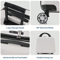 Lightweight 20 Inch Carry-On Luggage With Front Pocket USB Port And TSA Combination Lock, Ideal For Short Business Trips