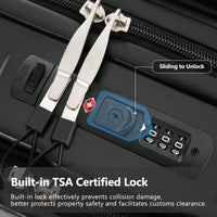 Lightweight 20 Inch Carry-On Luggage With Front Pocket USB Port And TSA Combination Lock, Ideal For Short Business Trips