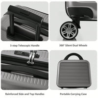 Lightweight 20 Inch Carry-On Luggage With Front Pocket USB Port And TSA Combination Lock, Ideal For Short Business Trips