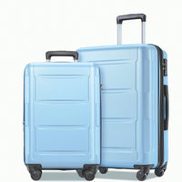 Expandable Lightweight 2-Piece Luggage Set With TSA Lock 20inch And 24inch Hard Shell Suitcases With 360° Spinner Wheels